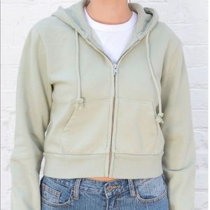Sage green crystal hoodie from brandy Melville